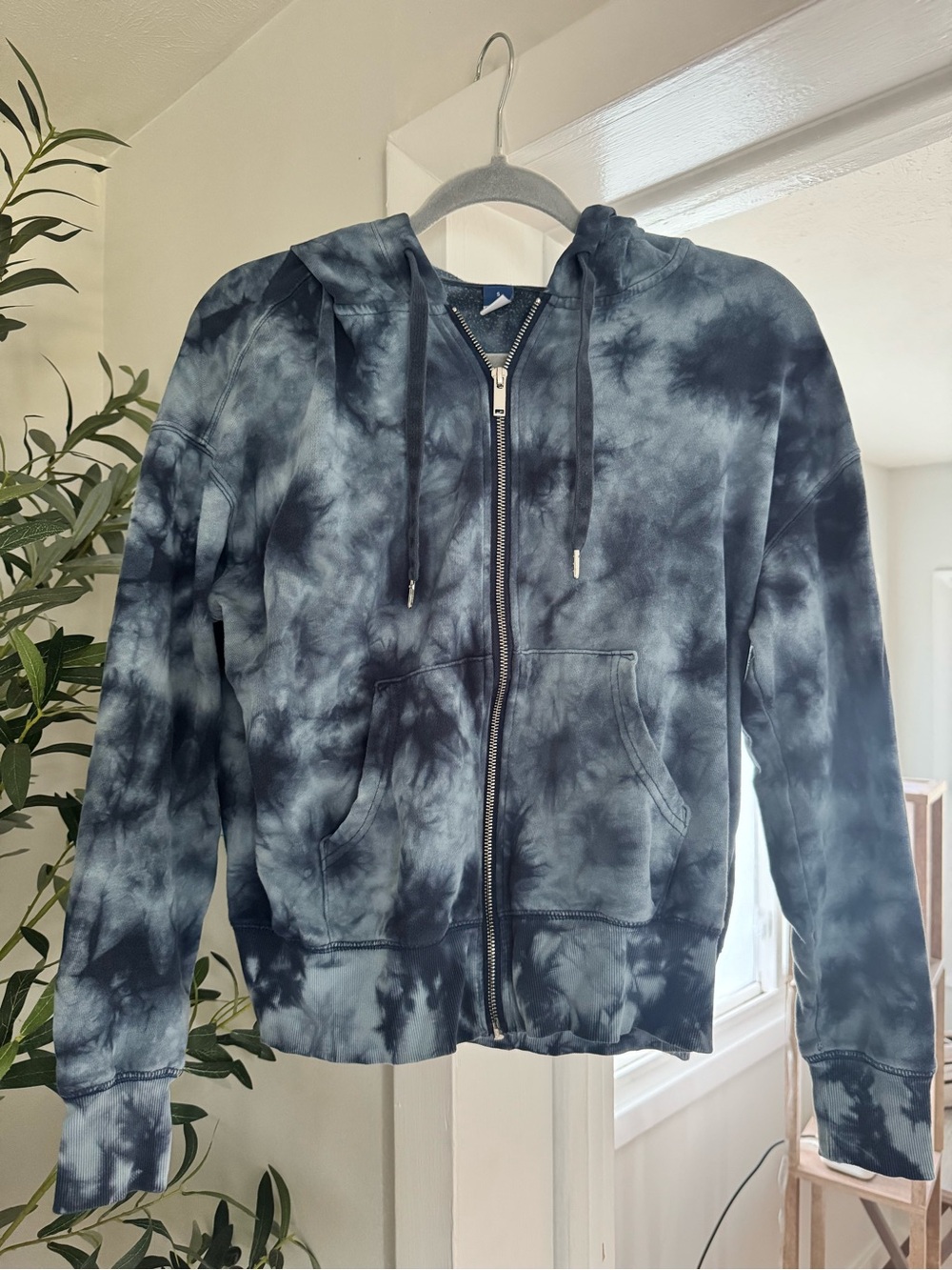 Old Navy Tie-Dye Zip-Up Hoodie Jacket - Blue